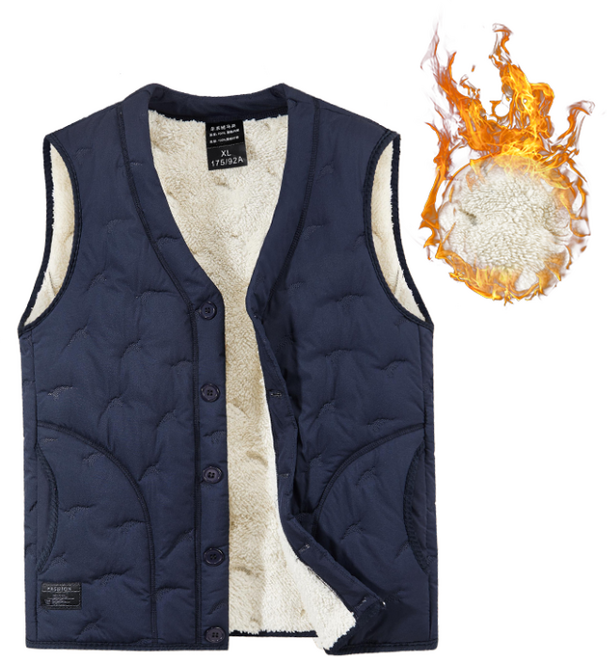 HULULU 남녀공용 가을 겨울 기모 보온 조끼 경량 패딩 조끼