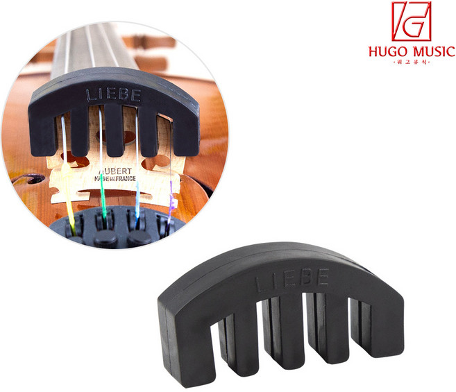 위고뮤직 바이올린 고무 4구 약음기 뮤트기, 1/2 . 1/4 전용, 1개