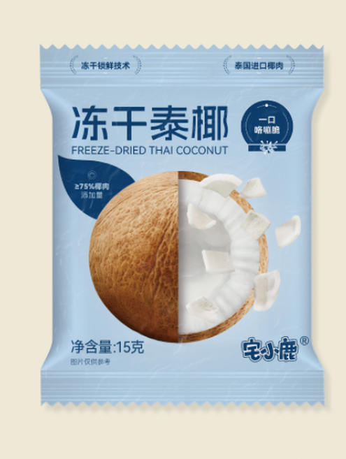 동결건조 코코넛칩 바삭한 코코넛 스낵, 1개, 28g