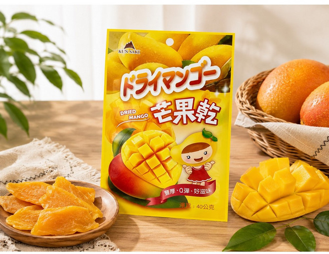 崑崎 芒果乾 厚實Q彈 好滋味, 1個, 40公克