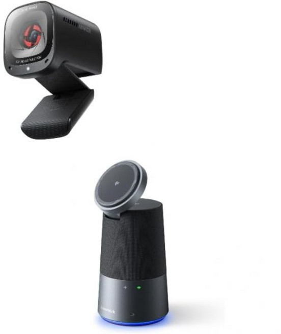 Anker PowerConf C200 및 AnkerWork S600 올인원 스피커폰 마이크 포함 블루투스 스피커 Qi2 15W 무선 충전 AI 노이즈 캔슬링 70° 조, Anker PowerConf C200 및 AnkerWo