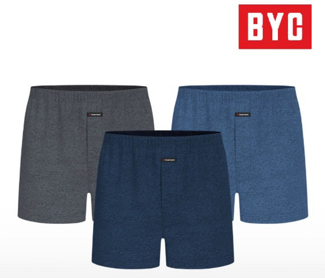 BYC 남성 스포츠 3매입 박서팬티 트렁크팬티 기능성 MPI2405
