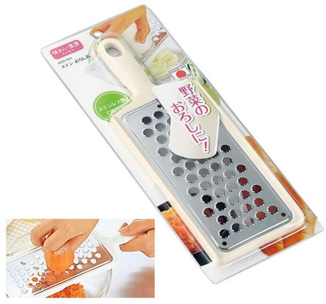 시모무라 손잡이 강판 스텐 핸드강판 무 당근 야채 이유식 일제 강판, 2개
