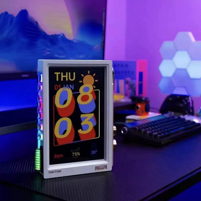 Divoom 타임즈 액자 디지털 프레임 전자 디스플레이 사진 디붐, 1, B. Bright Moon 탑 모델무료 대용량 메모리초