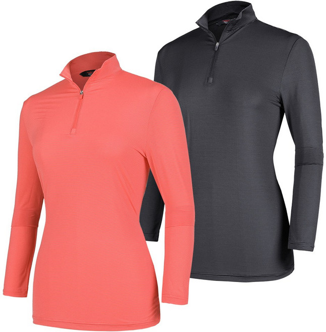 [BFL] (1+1) 여성 긴팔 집업 티셔츠_편안함에 반해 매일 입기좋은 빅사이즈 스판 등산 아웃도어 골프 집업티