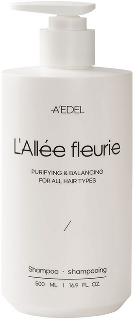 에이델 탈모 완화 기능성 손상모 맥주효모 퍼퓸 비건 샴푸 라레 플뢰르, 1개, 500ml
