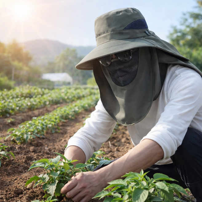 챙넓은 농부모자 일모자 밭일모자 농사 가드닝모자 햇빛가리는모자 창넓은모자 정글모 버킷햇 창모자 텃밭, 상세페이지 참조