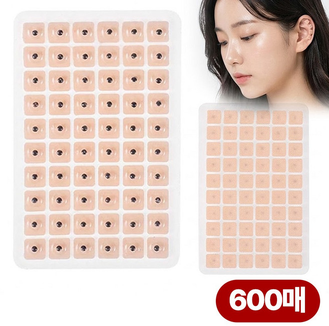 오브제이스 다이어트 혈자리 경락 붙이는 귀지압 패치 스티커 600개, 1세트