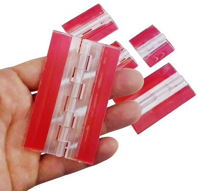 투명 아크릴 접착형 무타공 이지힌지 미니 경첩, 4개