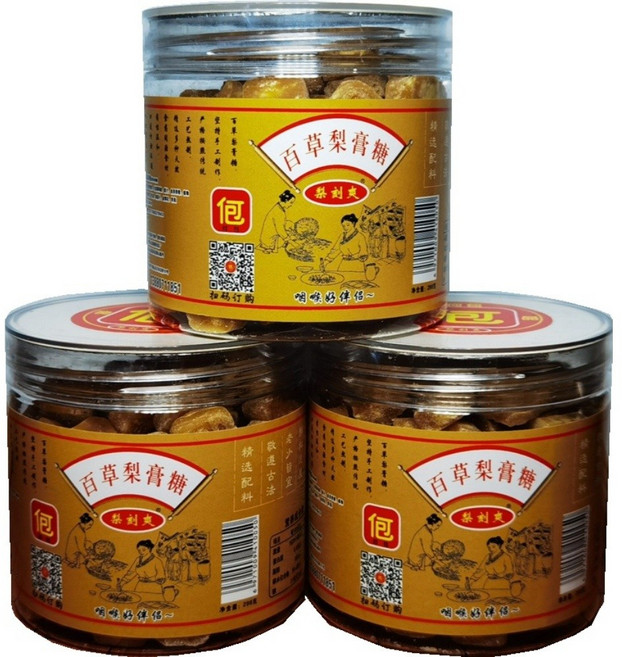 중국사탕 이고당 전통 수제 배즙 배사탕 목캔디, 298g 3캔, 298g