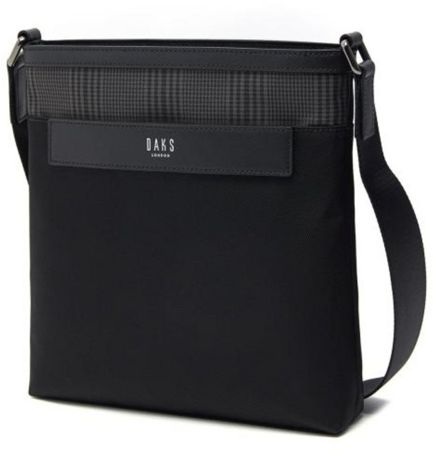 닥스 남성 체크라인 포인트 블랙 크로스백