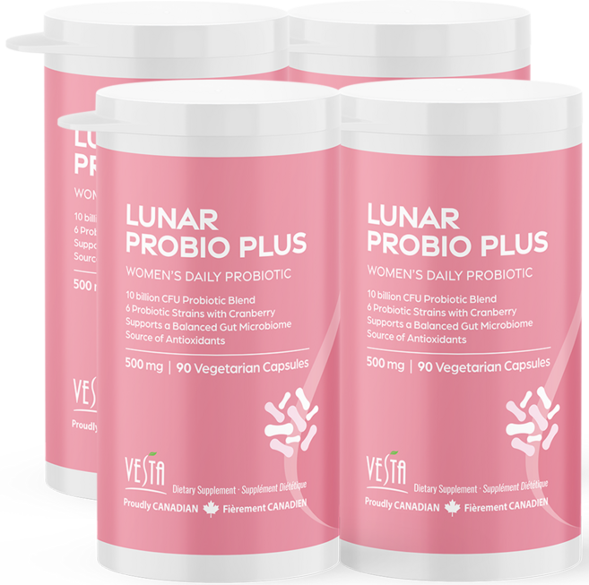 [캐나다 본사 빠른직구] 베스타 고함량 크랜베리 여성유산균 500mg 100억 보장균수 장케어 요도 건강, 4개, 90정