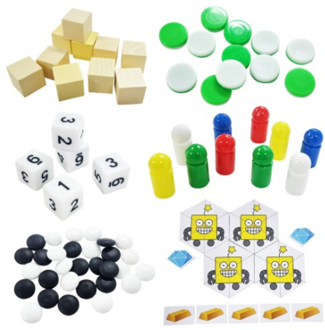 꿈키수 교구 2000원 모음_보드게임_카드_주사위, 5.바둑알30개, 1개