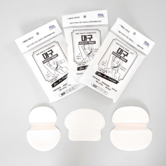 겨드랑이 땀 패드 대용량 겨땀패치, 100매