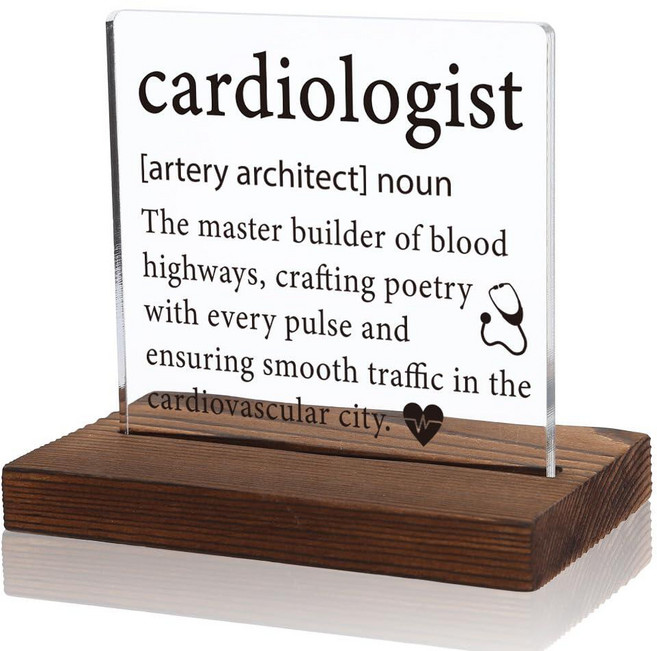 류마티스 전문의 선물 이동성 마술사 책상 명판 류마티스 전문의 사무실 장식 관절염 의사 감사 선물 영감을 주는 인용문이 있는 아크릴 책상 명판 25.4 x 25.4 x, Cardiologist