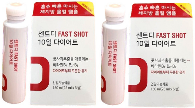 센트 센트디 패스트샷 풋사과 다이어트 보조제, 150ml, 2개