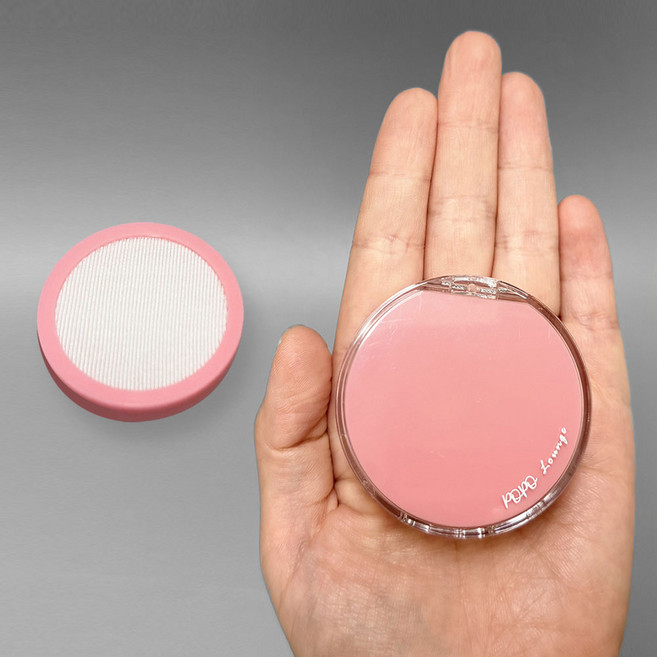 포포라운지 메쉬망 미니 쿠션 파데프리 화장품 용기 에어쿠션 케이스, 1개, 스위트핑크