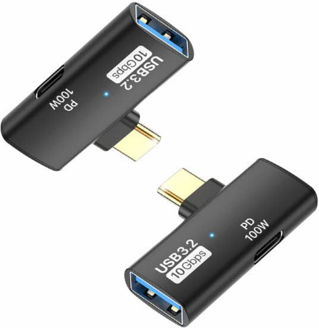 USB3.2 A to C타입 10Gbps 2in1 젠더 T자형 GD18, 상세페이지 참조, 1개