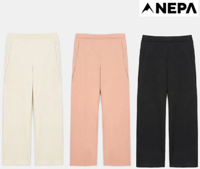 네파_NEPA_25년S/S 여성 - 일상에서 편안하게 착장 가능한 에센셜 멜로우 시리즈의 멜로우 와이드핏 팬츠_7L21663