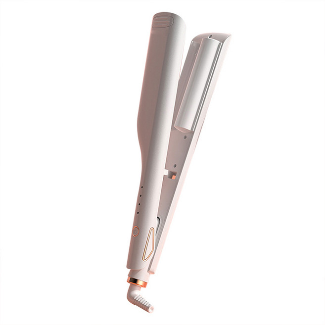 Routop 물결 고데기 볼륨 고데기 물결 웨이브 세라믹 코팅 음이온 케어 온도조절 라면머리 25mm, 화이트, 화이트