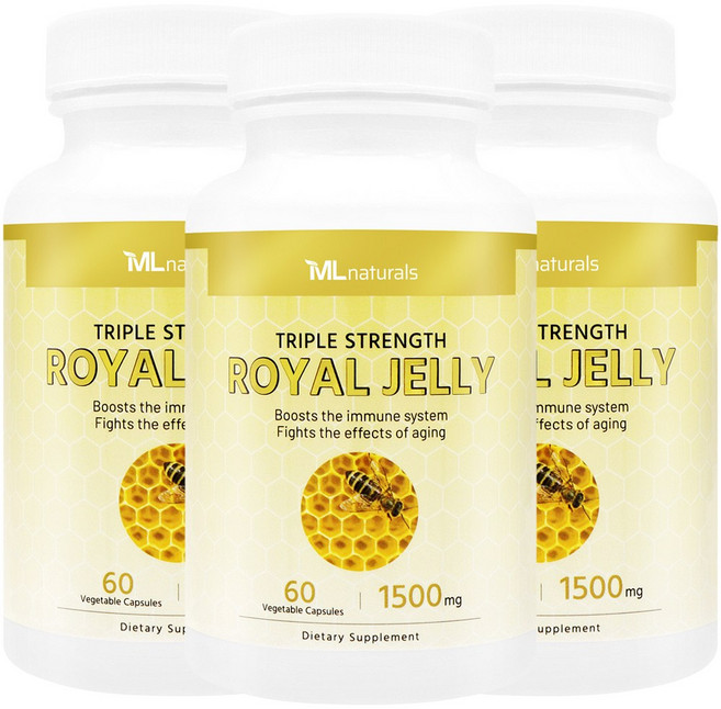 [미국번개배송] 착한명품 마이라이프 내추럴스 로열제리 1500mg 60정 3병, 3개