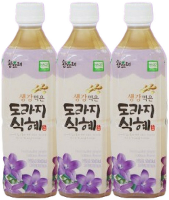 지리산 맑은물 전통 수제 도라지식혜, 6개, 500ml