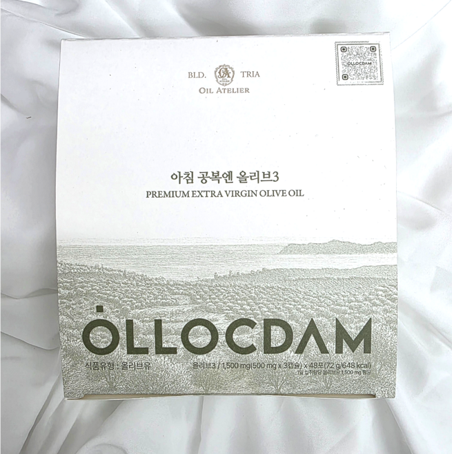올록담 올리브3 EVOO 지중해 올리브오일 캡슐 24회분 1박스 (72캡슐), 2박스