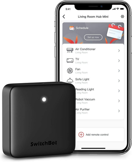 SwitchBot Hub 미니 스마트 리모컨 - IR 블래스터, 1개, 01 블랙.