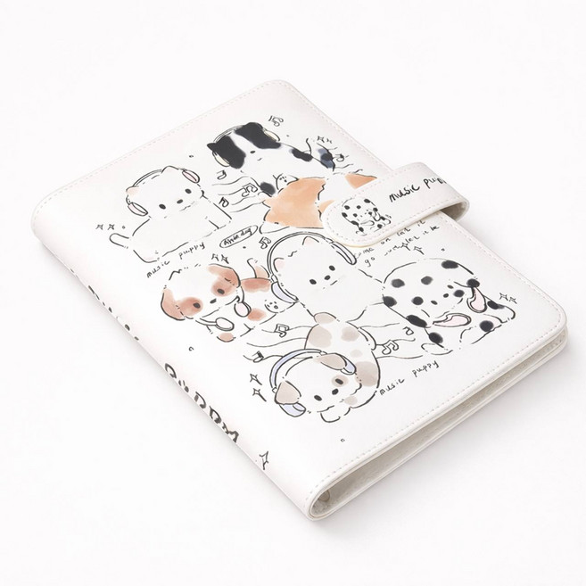 뮤직퍼피 A5 디스크 다이어리 리필 노트 120매 플래너 속지, 1개, 화이트