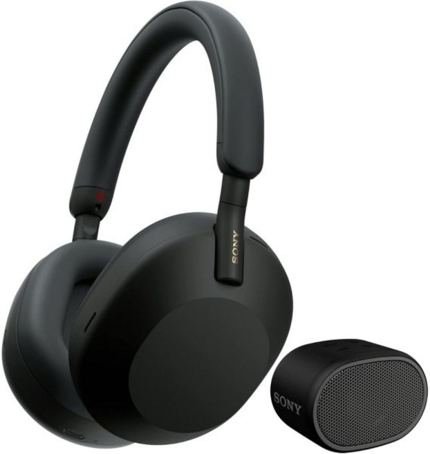 Sony 헤드폰 이어폰 헤드셋 무선 블루투스 소니 WH-1000XM5 노이즈 캔슬링 오버이어 헤드폰블랙 엑스트라 베이스 휴대용 스피커 번들2개 품목, Sony 헤드폰 이어폰 헤드셋 무선 블루투스 소니 WH, 화이트계열