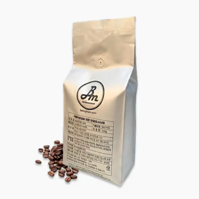 카페유로/BM베버리지맘 커피 원두 제과용(실버), 1개, 500g