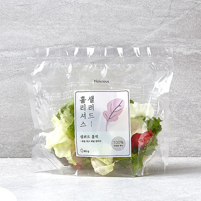 홀리셔스 간편 파우치 샐러드 5팩, 1개, 단일옵션, 80g