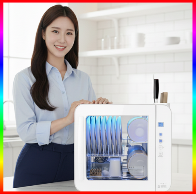 슬림리빙 식기건조기 가정용 살균 UV 자외선 소독기 식기 컵 수저통 칼 음이온 그릇 업소용 스텐 미니 슬림 1위, slim01-(블랙)