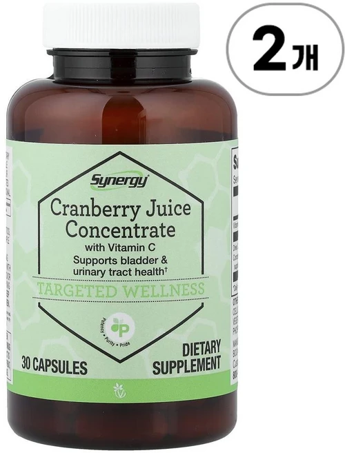 비타코스트 시너지 크랜베리 주스 컨센트레이트 위드 비타민 C Vitacost Synergy® Cranberry Juice Concentrate With Vitamin C 30정, 2개 - 쿠팡