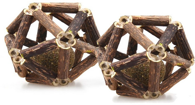 오브펫 고양이 마따따비 삼각볼 2개입, 캣닢+마따따비 지름5cm, 1개