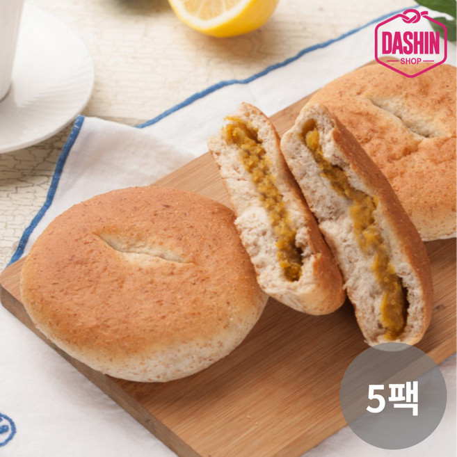 [주문 후 제빵] 통밀당 천연발효 통밀호박빵 200g / 아르토스베이커리 비건빵, 5개