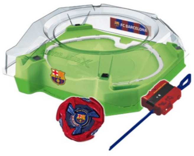 영실업 베이블레이드 X 베이 킥오프 FC 바르셀로나 Ver UX-00, 혼합색상, 4개