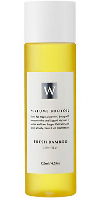 화이트센트 자연유래 퍼퓸 저자극 향 좋은 고보습 마사지 바디오일, 120ml, 1개, 프레쉬 뱀부