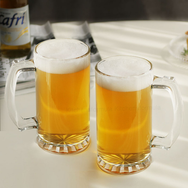 엘라 로맨틱 비어머그 맥주잔, 2개