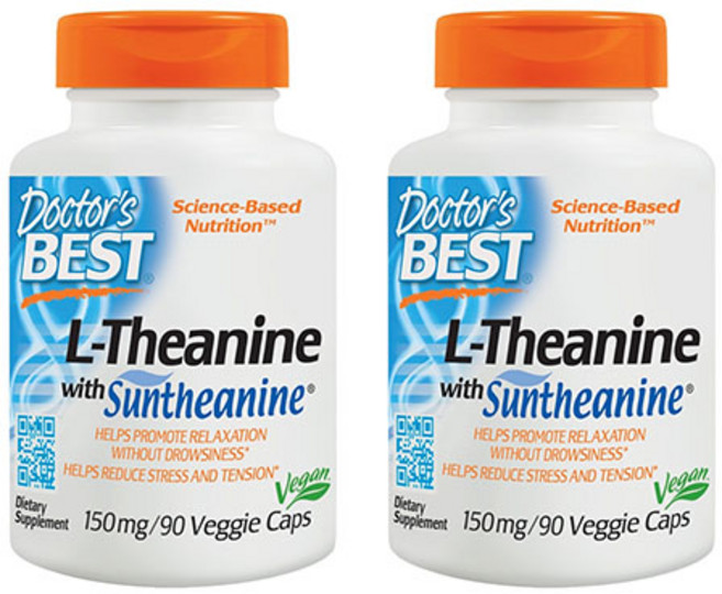 Doctor's BEST 茶胺酸素食膠囊, 90顆, 2罐