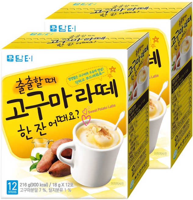 담터 고구마라떼, 18g, 12개입, 2개