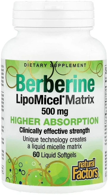 내츄럴팩터 리포미셀 베르베린 Berberine LipoMicel Matrix, 60정, 1개 - 쿠팡