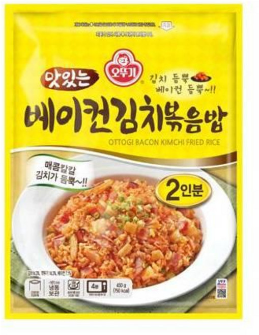 오뚜기 맛있는 베이컨 김치 볶음밥, 4개, 450g