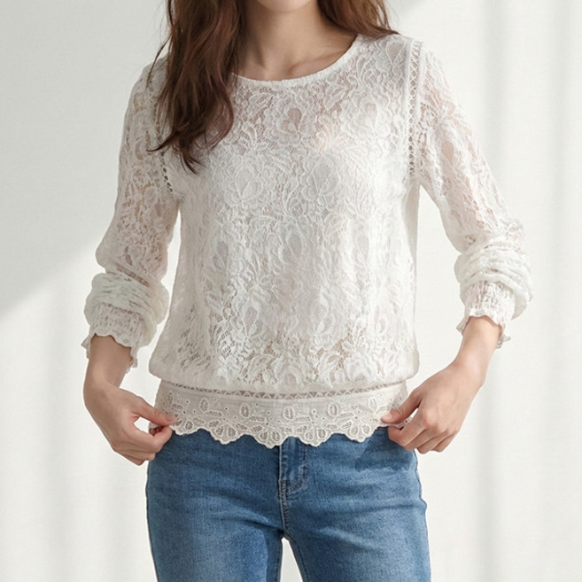 로렌미 모스크 레이스 블라우스 S260102SS-1