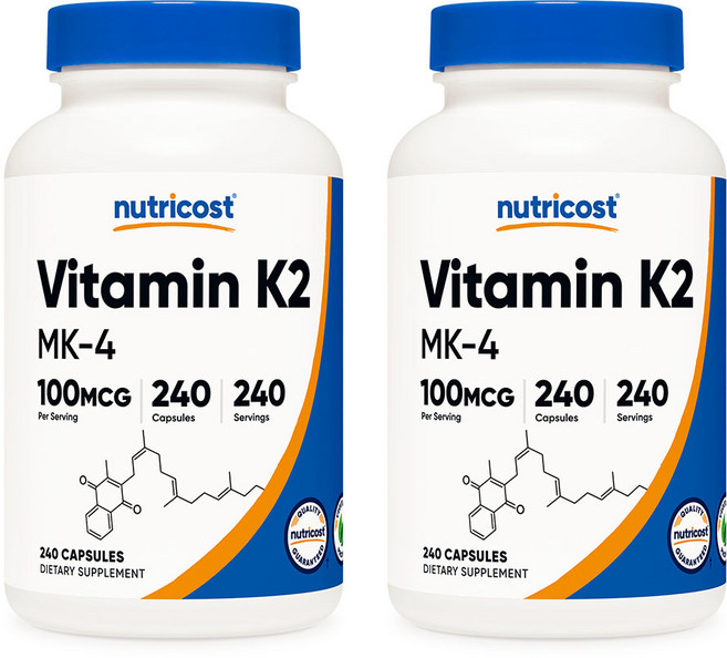 뉴트리코스트 비타민 K2 (MK4) 100mcg 240캡슐 2개, 240정