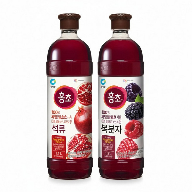 홍초 석류 1.5L + 복분자 1.5L, 1개, 500ml