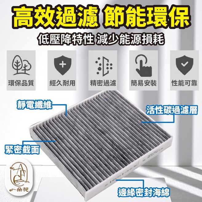 一朵花 汽車冷氣濾網 活性碳濾網 豐田 cc專用, 1個, 活性炭冷氣過濾網,PRIUS 1.8H 09.7-13年