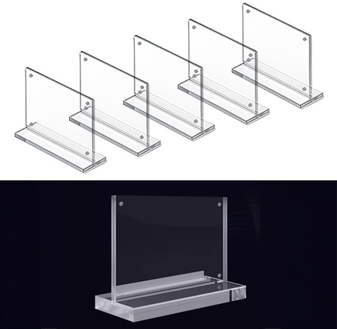 마그네틱 아크릴 스탠드 테이블 POP 꽂이 안내판 메뉴판 가격표 투명 액자, 4개