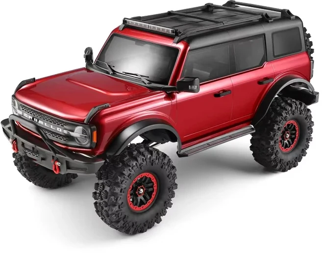 재고 있음 Wltoys 1/10 104020 RC 자동차 브론코 전동 윈치 장착 전문가용 RC 4x4 오프로드 클라이밍 차량, 02 Red-Standard