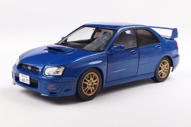스바루 임프레자 WRX STI 2003 소닉 블루 1:18 다이캐스트 모델: 솔리도 랠리 카 컬렉터스 에디션